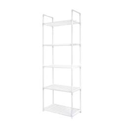 KORVIXA White Freestanding Multi‑Tier Utility Storage Rack - Size: 100 cm x 100 cm - thumbnail 1