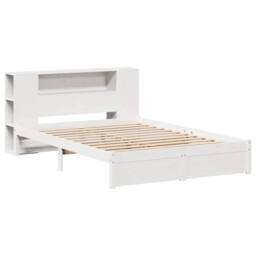 Berkfield Home Decorative Bookcase Bed without Mattress White 140x190cm Solid Wo - Size: 140x190 cm - thumbnail 1