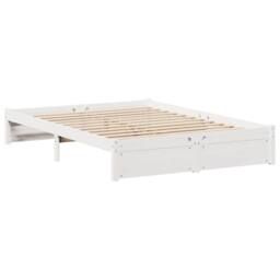 Berkfield Home Decorative Bookcase Bed without Mattress White 140x190cm Solid Wo - Size: 140x190 cm - thumbnail 8