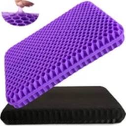 EONLION Ultra Thick Orthopaedic Gel Cushion Office Car Seat Pad in Purple