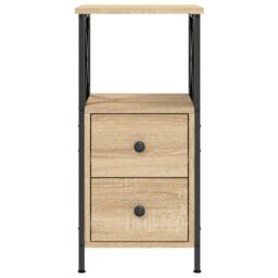 Berkfield Home Bedside Cabinet Sonoma Oak 34x35.5x70 cm Engineered Wood in Brown - thumbnail 6