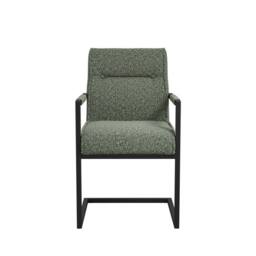 Lemon Pavilion Furniture Cleaver Dining Arms Chair (Pack of 2) - Tweed/Metal in Light Green - Size: 2 Pack - thumbnail 2
