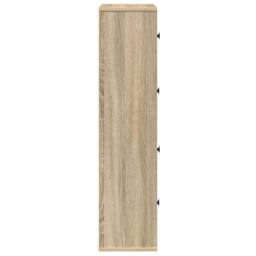Berkfield Home Bookcase Sonoma Oak 60x24x101.5 cm Engineered Wood in Light Tan - thumbnail 6