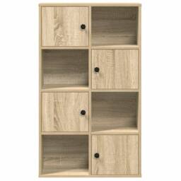 Berkfield Home Bookcase Sonoma Oak 60x24x101.5 cm Engineered Wood in Light Tan - thumbnail 4