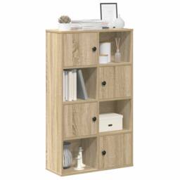 Berkfield Home Bookcase Sonoma Oak 60x24x101.5 cm Engineered Wood in Light Tan - thumbnail 2