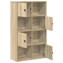 Berkfield Home Bookcase Sonoma Oak 60x24x101.5 cm Engineered Wood in Light Tan - thumbnail 5