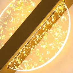 COMELY Indoor Wall Lights, 12W Round Acrylic Wall Lights, 3000K Warm White, Gold - thumbnail 7