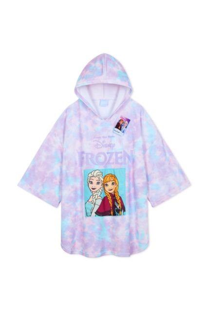 Disney Women's Frozen Towelling Poncho in Purple - image 1