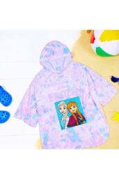 Disney Women's Frozen Towelling Poncho in Purple - thumbnail 5