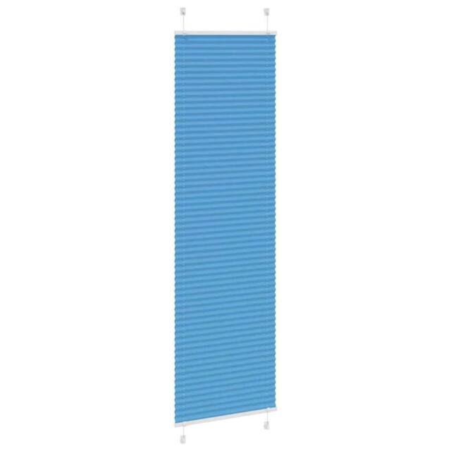 Berkfield Home Pleated Blind Blue 60x200 cm Fabric Width 59.4 cm Polyester - image 1