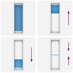 Berkfield Home Pleated Blind Blue 60x200 cm Fabric Width 59.4 cm Polyester - thumbnail 7