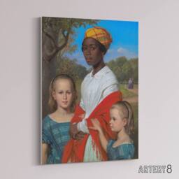"Artery8 Wilhelm Marstrand Daughters & West Indian Nanny Canvas Art Print - Size: W12"" x H16""" - thumbnail 2