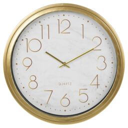 EONLION Gold Metal Analogue Clock Bedside Nightstand Side Coffee Living Room Table - thumbnail 3