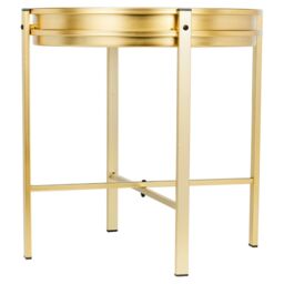 EONLION Gold Metal Analogue Clock Bedside Nightstand Side Coffee Living Room Table - thumbnail 5