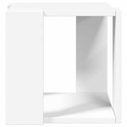 Berkfield Home Decorative Coffee Table White 32x32x30 cm Engineered Wood - Size: 32 x 32 x 30 cm - thumbnail 4