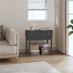 Berkfield Home Console Table Grey 76.5x40x75 cm Solid Wood Pine