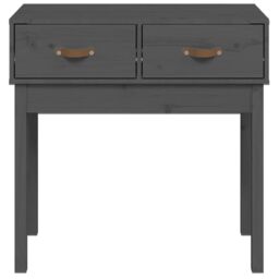 Berkfield Home Console Table Grey 76.5x40x75 cm Solid Wood Pine - thumbnail 3