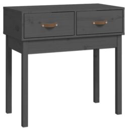 Berkfield Home Console Table Grey 76.5x40x75 cm Solid Wood Pine - thumbnail 2