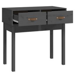 Berkfield Home Console Table Grey 76.5x40x75 cm Solid Wood Pine - thumbnail 4