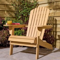 Rowlinsons Sandown Fixed Adirondack Chair - Timber - L89 x W77 x H93.5 cm in Brown - thumbnail 2