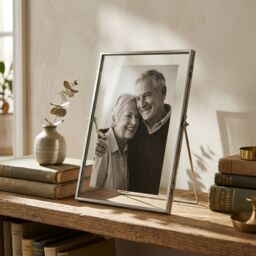"Nicola Spring Standing Metal Photo Frame - 6"" x 8"" - Picture Display Poster Frame in Silver" - thumbnail 7