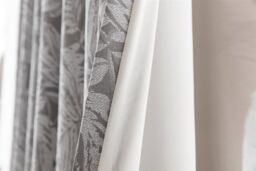 Luxury Living Chenille Jacquard Lined Pencil Pleat Curtains in Silver - Size: 168 cm width x 137 cm drop - thumbnail 4