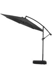 Garden Sanctuary Black Large Garden Cantilever 3m Banana Parasolwith Plastic Base - thumbnail 3