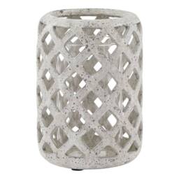 Wyld Haus Grey Stone Effect Hurricane Lantern - thumbnail 2