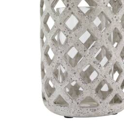 Wyld Haus Grey Stone Effect Hurricane Lantern - thumbnail 5