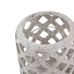 Wyld Haus Grey Stone Effect Hurricane Lantern - thumbnail 3