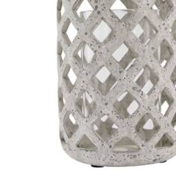 Wyld Haus Grey Stone Effect Hurricane Lantern - thumbnail 4