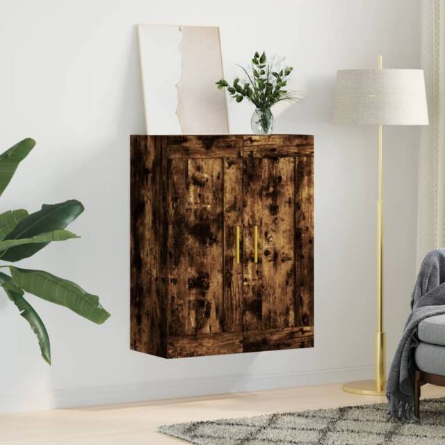 Berkfield Home Wall Mounted Cabinet Smoked Oak 69.5x34x90 cm Engineered Wood in Brown - image 1
