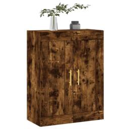 Berkfield Home Wall Mounted Cabinet Smoked Oak 69.5x34x90 cm Engineered Wood in Brown - thumbnail 4