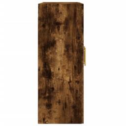Berkfield Home Wall Mounted Cabinet Smoked Oak 69.5x34x90 cm Engineered Wood in Brown - thumbnail 8