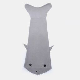 OHS Towel Kids Shark Mermaid Tail Absorbent Quick Drying Pool Beach Robe in Light Grey - thumbnail 4
