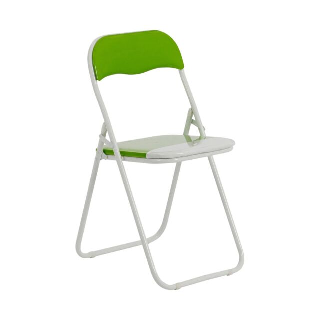 Harbour Housewares Coloured Padded Folding Chair in Green - image 1