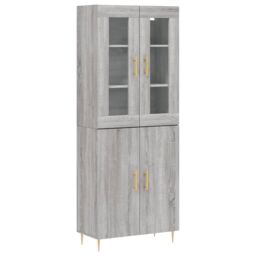 Berkfield Home Highboard Grey Sonoma 69.5x34x180 cm Engineered Wood - thumbnail 2