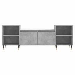 Berkfield Home TV Cabinet Concrete Grey 160x35x55 cm Engineered Wood - Size: 160 x 35 x 55 cm - thumbnail 5