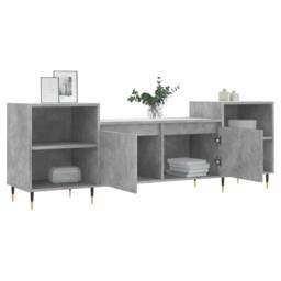 Berkfield Home TV Cabinet Concrete Grey 160x35x55 cm Engineered Wood - Size: 160 x 35 x 55 cm - thumbnail 4