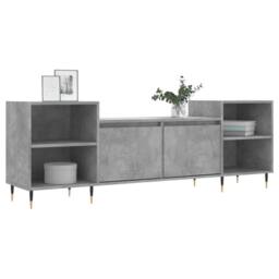 Berkfield Home TV Cabinet Concrete Grey 160x35x55 cm Engineered Wood - Size: 160 x 35 x 55 cm - thumbnail 1
