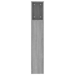Berkfield Home Headboard Cabinet Grey Sonoma 200x18.5x104.5 cm - thumbnail 4