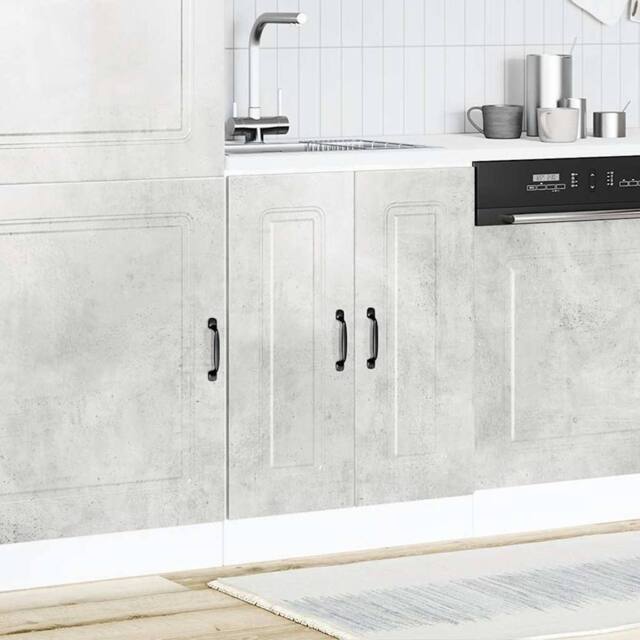 Berkfield Home Sink Base Cabinet Kalmar Concrete Grey 60x46x81.5 cm Engineered Wood - image 1