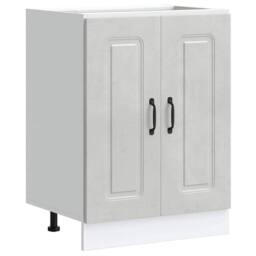 Berkfield Home Sink Base Cabinet Kalmar Concrete Grey 60x46x81.5 cm Engineered Wood - thumbnail 3