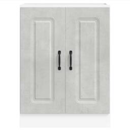Berkfield Home Sink Base Cabinet Kalmar Concrete Grey 60x46x81.5 cm Engineered Wood - thumbnail 4