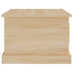 Berkfield Home Coffee Table Sonoma Oak 50x50x35 cm Engineered Wood in Light Tan - Size: 50 x 50 x 35 cm - thumbnail 8