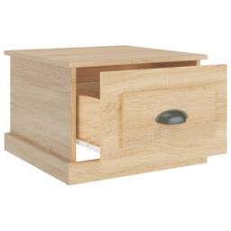 Berkfield Home Coffee Table Sonoma Oak 50x50x35 cm Engineered Wood in Light Tan - Size: 50 x 50 x 35 cm - thumbnail 7