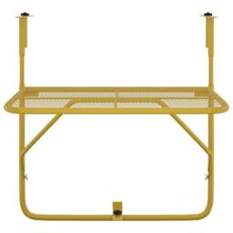 Berkfield Home Durable Balcony Table Gold 60x40 cm Steel - thumbnail 1