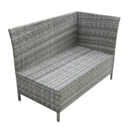 Home Garden Direct Alia Rattan Corner 6 Seater Sofa Dining Set with Glass Table - Grey Rattan Furniture - thumbnail 8