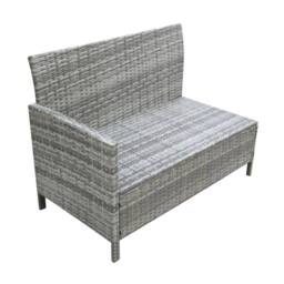 Home Garden Direct Alia Rattan Corner 6 Seater Sofa Dining Set with Glass Table - Grey Rattan Furniture - thumbnail 7