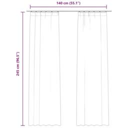 Berkfield Home Blackout Curtains 2 pcs with Hooks Velvet Black 140x245 cm - thumbnail 7